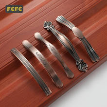 FCFC Европейский красный старинный шкаф ручки дверные ручки для гардероба ящик цинковые ручки сплав кухонный шкаф ручки Мебельная ручка 2024 - купить недорого