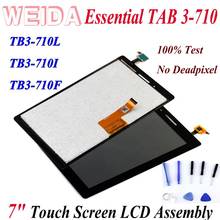Weida-tela de substituição para tablet, display lcd de 7 ", para lenovo tab 3 essential 710, com sensor de toque 2024 - compre barato
