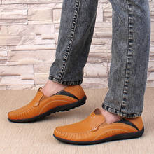 Sapatos de verão masculinos, mocassim casual de couro genuíno, loafer respirável de alta qualidade, mocassim de marca de luxo para homens 2024 - compre barato