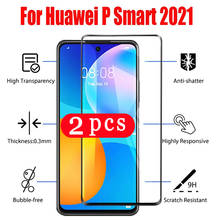 2-1 pces 9d cobertura completa de vidro temperado para huawei p smart pro 2019 z s 2020 2021 plus 2018 protetor de tela do telefone película 2024 - compre barato