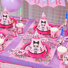 Куклы LOL surprise на день рождения, тематическое украшение, товары для праздника, чашка, тарелка, ложка, подставка для торта, подарки для мероприятий 2024 - купить недорого
