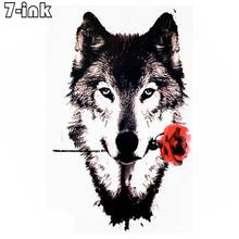 Temporary Tatoo Sticker Body Art Wolf Red Rose Flower Cross Water Transfer Fake Tattoo Flash Tatto for Women Men 2024 - buy cheap