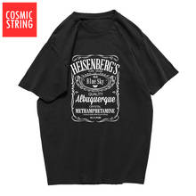 Camiseta masculina cósmica corda 100% algodão, manga curta estampa heisenberg, casual, verão, camiseta masculina solta, camiseta legal, camisetas 2024 - compre barato