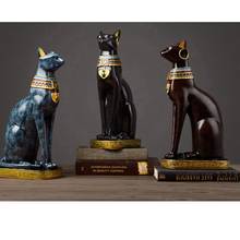 Ancient Egyptian Sacred Cat Figurine Resin Large Cat God Decoration Creative Home Drawing Room Felidae Animal Arts Ornaments 2024 - buy cheap