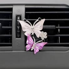 Perfume ambientador de ar borboleta para carro, perfume estiloso de automóveis, cheiro natural, clipe de saída de ar condicionado, acessórios para automóveis 2024 - compre barato