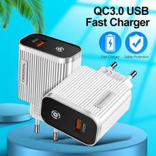 3A Quick Charge 3.0 USB Charger For iPhone 11 Pro EU US Wall Mobile Phone Charger Adapter QC3.0 Fast Charging For Samsung Xiaomi 2024 - buy cheap