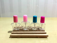 Mini botella vacía transparente para uñas pulidas, con tapa colorida, pincel, de plástico, para niños, 50/100 piezas, 6ml 2024 - compra barato