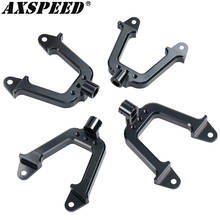 AXSPEED  Aluminum Front & Rear Suspension Link Mount Set LIFT Shocks Mount for 1:10 AXIAL SCX10 RC Rock Crawler Car Black Sliver 2024 - buy cheap