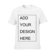 Мужская и женская футболка, хлопковая футболка с коротким рукавом, Повседневная футболка с логотипом на заказ 2024 - купить недорого