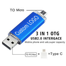 custom LOGO Usb Flash Drive 8GB 16GB 64GB Pendrive OTG Smart Phone Cle Usb Stick 2.0 32GB Flash Memory 2024 - buy cheap