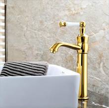 Vidric New Arrivals Bathroom Faucet hot and cold Gold Crane Brass Basin Faucet Wash Basin Sink Faucet Single Handle water tap 2024 - buy cheap