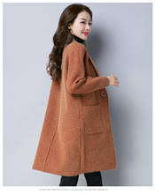 Осенне-весенние женские кашемировые пальто размера плюс 5XL, свободные куртки, женские теплые пальто на одной пуговице, верхняя одежда, casaco feminino LX219 2024 - купить недорого