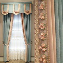 Nordic curtain American high-end luxury atmosphere French living room bedroom shade Tiffany embroidered curtain luxury decor 2024 - buy cheap