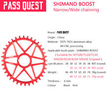PASS QUEST round and oval chainrings 2.2mm offset MTB bicycle sprocket, suitable for Dior XT M7100 M8100 M9100 SHIMANO 12S crank 2024 - buy cheap