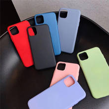Чехол яркого цвета для iPhone X Xs 11 Pro Max XR X XS Max, сплошной цвет, ТПУ + PC, задняя крышка для телефона iPhone 11, 6, 6s, 7, 8 Plus 2024 - купить недорого
