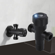 Válvula de ângulo de aço inoxidável g1/2, válvula de rosca, água quente e fria, conector do banheiro para bacia de banheiro, acessórios de aquecedor de água 2024 - compre barato