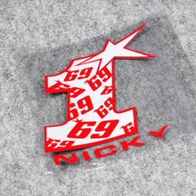 Car Stickers Star Helmet Motorcycle Vinyl Decals Bike Phone Bumpers for Nicky Hayden 69 13cm 2024 - buy cheap
