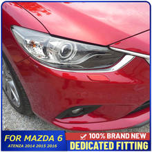 Fit For Mazda 6 Atenza 2014 2015 2016 Car Body Front Fog Lamp Eyebrow Cover Trim ABS Chrome Head Fog Light Strips Cover 2024 - buy cheap