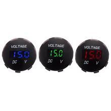 DC 12V-24V Round LED Digital Display Volt Voltage Gauge Meter Blue/Red/Green LED for ATV Motorcycle Camper Boat 2024 - buy cheap