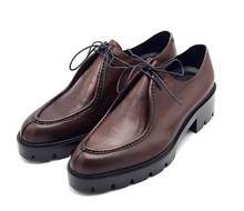Zapatos formales de alta calidad para hombres, zapatos con cordones de cuero genuino marrón, zapatos de negocios para hombres, zapatos con plataforma de punta 2024 - compra barato