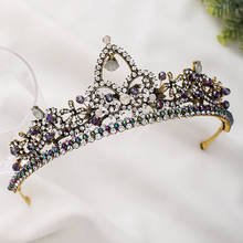 Forseven jóias de luxo tiara feminino cintilante colorido strass cristais coroa noiva bandana casamento acessórios jl 2024 - compre barato