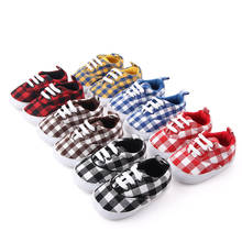 0-18M Newborn Baby Shoes Fashion Plaid Cotton Soft Sole Baby Girl Shoes Toddler Infant Shoes Baby Casual Crib Shoes For Boy F98 2024 - buy cheap