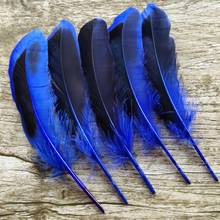 Wholesale 20pcs Beautiful 10-15 cm/4-6 inches Blue Natural Duck Feathers DIY Jewelry Clothing Hat Decoration Accessories 2024 - buy cheap