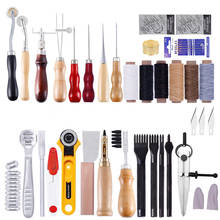 Nonvor Professional Leather Craft Tools Kit Hand Sewing Stitching Punch Carving Set Saddle DIY Leathercraft Tool Accessories 2024 - buy cheap
