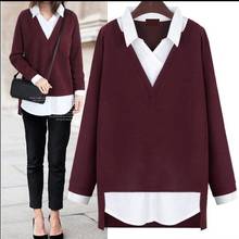 Outono inverno 2019 na moda das mulheres do vintage tricot oversized camisa feminina de luxo meia idade roupas pullovers malha wear cp1192 2024 - compre barato