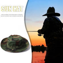 Camuflagem boonie chapéu feminino masculino esportes ao ar livre protetor solar balde pesca caminhadas caça boné trajes de pesca acessórios 2024 - compre barato