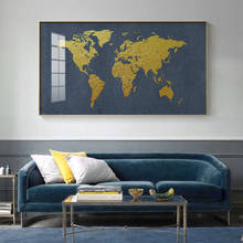 Canvas Painting World Map Posters and Prints Modern Painting Pictures Wall Pictures for Living Room Bedroom Art Home Decoration 2024 - buy cheap