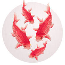 Parche bordado de peces rojos chinos para ropa, parches de apliques para aplicaciones de ropa, pegatina decorativa DIY 2024 - compra barato