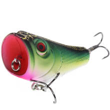 Señuelo de Pesca Minnow, 50mm, 7,7g, cebo duro Topwater Wobbler Jig Bait Crankbait, aparejos de Pesca de lubina a rayas SwimBait, 1 ud. 2024 - compra barato