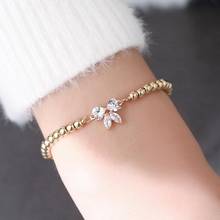 Fashion Sweet Zircon Butterfly Pendant Bracelet Trendy Beaded Adjustable Bracelet for Women Jewelry Gift 2024 - buy cheap