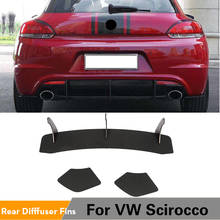 Car Rear Bumper Diffuser Lip Splitters for VW Scirocco 2015 2016 Rear Diffuser with Splitters Fins Not for R 2024 - buy cheap
