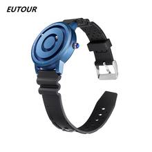 EUTOUR Colorful Watch Man Magnetic Ball Show Quartz Wristwatches Silicone Canvas Steel Strap Fashion Causal Male Clock Blue Gold 2024 - buy cheap