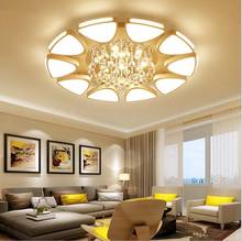 Lámpara de techo de cristal redonda LED para dormitorio, iluminación para el hogar, sala de estar, lámpara de techo acrílica Simple y moderna 2024 - compra barato