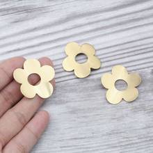 10pcs Raw Brass Flower Charms Pendant Connectors DIY Bracelet Necklace Jewelry Findings Making 2024 - buy cheap