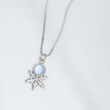 Серебряная цепочка для ключицы с изображением снежинок, 925 пробы, серебряная цепочка для ключиц, женское ожерелье, SNE546 2024 - купить недорого