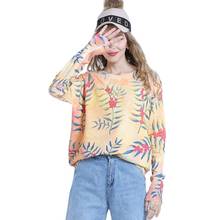 XIKOI-suéteres con estampado de flores para mujer, jerseys de punto de gran tamaño, Jersey cálido de cuello redondo a la moda, Jersey elástico alto, novedad de invierno 2024 - compra barato