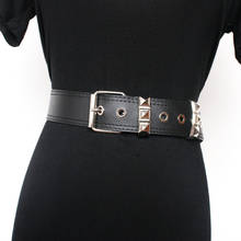 New Women Punk Rave Rock Vintage Rivet Leather Waist Belt Sexy Harness Bondage Fetish Corset Straps Silver Metal Belt Straps 2024 - buy cheap