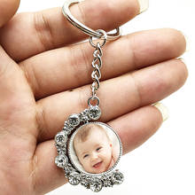 Colgante de foto personalizado para bebé, llavero de doble cara con diamantes de imitación, regalo para mamá, papá, abuelos, novedad de 2020 2024 - compra barato