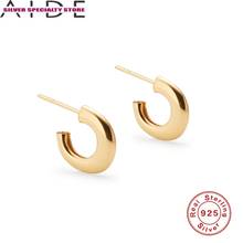 AIDE S925 Silver Drop Earrings For Women Simple Gold Earring For Girl Fine Jewelry Piercing Pendientes Brincos Bijou Party Gift 2024 - buy cheap