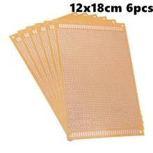 12x18cm Single Sided Universal Paper Printed Circuit Board Thickness 1.3mm for DIY Soldering Brown 6pcs 2024 - buy cheap