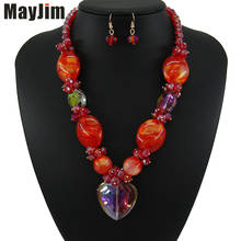 Mayjim Statement Vintage Big Choker Crystal Women Natural Pattern Love Necklaces Pendants Bohemian Bead Chain Fashion Jewelry 2024 - buy cheap
