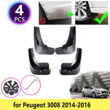 Guardabarros para coche, conjunto Universal de guardabarros delanteros y traseros para Peugeot 3008, 2014, 2015, 2016 2024 - compra barato