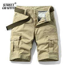 Cargo Shorts Men Spring Summer Breeches Cotton Bermuda Solid Denim Casual Multi-Pocket Pants Clothing Men’s Cargo Short 2024 - купить недорого