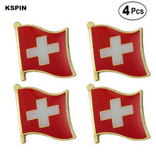 Switzerland Flag Pin Lapel Pin Badge  Brooch Icons 4pcs 2024 - buy cheap
