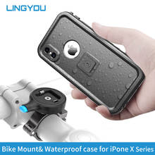 LINGYOU Motorcycle Bike Phone Holder Bicycle Aluminum Mount  &waterproof Mobile Case for iPhone X/ XS /XS Max /XR Support  GPS 2024 - buy cheap