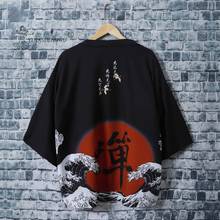 Kimono de estilo japonés nuevos para hombre, ropa de samurái, blusa de Japón tradicional, Yukata Haori Obi, cárdigan asiático tradicional 2024 - compra barato